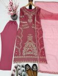 MODERN GEORGETTE EMBROIDERY SEQUENCE WORK TOP BOTTOM WITH DUPATTA FESTIVAL WEAR WHOLESALE PRICE ETHNIC GARMENT (13)