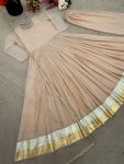MODERN GEORGETTE FANCY BORDER GOWN BOTTOM WITH DUPATTA FESTIVE WEAR WHOLESALE PRICE ETHNIC GARMENT (2)