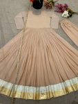 MODERN GEORGETTE FANCY BORDER GOWN BOTTOM WITH DUPATTA FESTIVE WEAR WHOLESALE PRICE ETHNIC GARMENT (2)