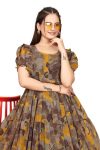 MODERN GEORGETTE PRINTED WORK ONE PEICE DRESS CASUAL WEAR WHOLESALE PRICE ETHNIC GARMENT (17)
