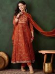 MODERN GEORGETTE SEQUENCE EMBROIDERY WORK TOP BOTTOM WITH DUPATTA PARTY WEAR WHOLESALE PRICE ETHNIC GARMENT (16)