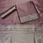 MODERN LICHI SILK JACQUARD WORK SAREE WITH UNSTITCHED BLOUSE FESTIVAL WEAR WHOLESALE PRICE ETHNIC GARMENT (10)