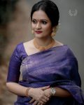 MODERN LICHI SILK JACQUARD WORK SAREE WITH UNSTITCHED BLOUSE LAVENDER