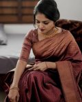 MODERN LICHI SILK JACQUARD WORK SAREE WITH UNSTITCHED BLOUSE FESTIVAL WEAR WHOLESALE PRICE ETHNIC GARMENT (8)