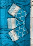 MODERN LICHI SILK JACQUARD WORK SAREE WITH UNSTITCHED BLOUSE PARTY WEAR WHOLESALE PRICE ETHNIC GARMENT (7)