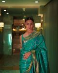 MODERN LICHI SILK JACQUARD WORK SAREE WITH UNSTITCHED BLOUSE PARTY WEAR WHOLESALE PRICE ETHNIC GARMENT (7)