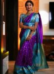 MODERN LICHI SILK JACQUARD WORK SAREE WITH UNSTITCHED BLOUSE PARTY WEAR WHOLESALE PRICE ETHNIC GARMENT (5)