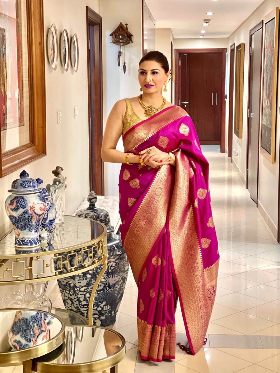 MODERN LICHI SILK JACQUARD WORK SAREE WITH UNSTITCHED BLOUSE PARTY WEAR WHOLESALE PRICE ETHNIC GARMENT (8)