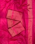 MODERN LICHI SILK JACQUARD WORK SAREE WITH UNSTITCHED BLOUSE WEDDING WEAR WHOLESALE PRICE ETHNIC GARMENT (16)