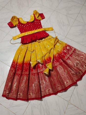 MODERN LICHI SILK ZARI WEAVING WORK  LEHENGA CHOLI