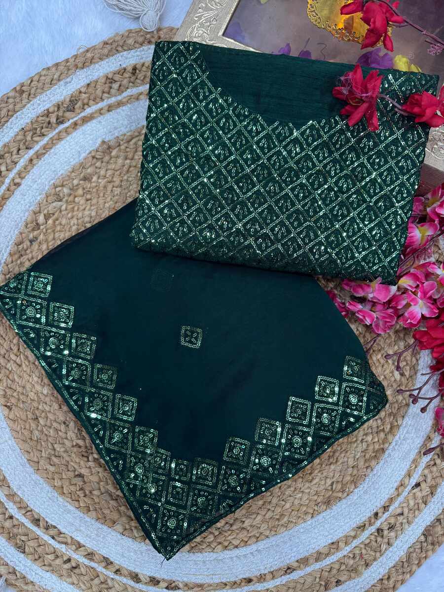 MODERN RANGOLI SILK SEQUENCE EMBROIDERY WORK SAREE WITH UNSTITCHED BLOUSE PARTY WEAR WHOLESALE PRICE ETHNIC GARMENT (11)