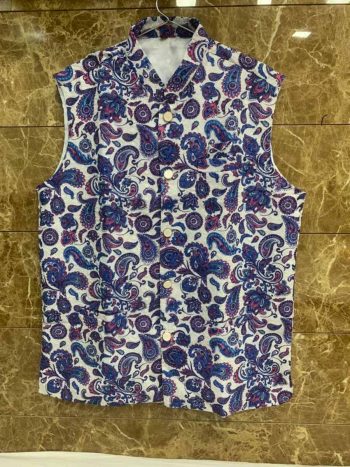 MODERN RAYON DIGITAL PRINT WORK ONLY JACKET PURPLE