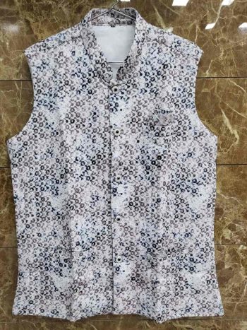 MODERN RAYON DIGITAL PRINT WORK ONLY JACKET WHITE