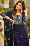 MODERN RAYON EMBROIDERY WORK TOP BOTTOM WITH DUPATTA OFFICE WEAR WHOLESALE PRICE ETHNIC GARMENT (12)