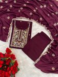 MODERN RAYON EMBROIDERY WORK TOP BOTTOM WITH DUPATTA OFFICE WEAR WHOLESALE PRICE ETHNIC GARMENT (2)