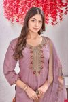 MODERN ROMAN SILK AARI & EMBROIDERY WORK TOP BOTTOM WITH DUPATTA CASUAL WEAR WHOLESALE PRICE ETHNIC GARMENT (6)