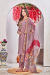 MODERN ROMAN SILK AARI & EMBROIDERY WORK TOP BOTTOM WITH DUPATTA CASUAL WEAR WHOLESALE PRICE ETHNIC GARMENT (6)