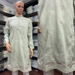 MODERN SILK EMBROIDERY SEQUENCE WORK MEN’S KURTA PAYJAMA FESTIVAL WEAR WHOLESALE PRICE ETHNIC GARMENT (10)