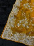 MODERN SOFT BLOOMING FENDY CHIFFON EMBRODERY SEQUANCE ZARI WORK SAREE WITH UNSTITCHED BLOUSE PARTY WEAR WHOLESALE PRICE ETHNIC GARMENT (23)