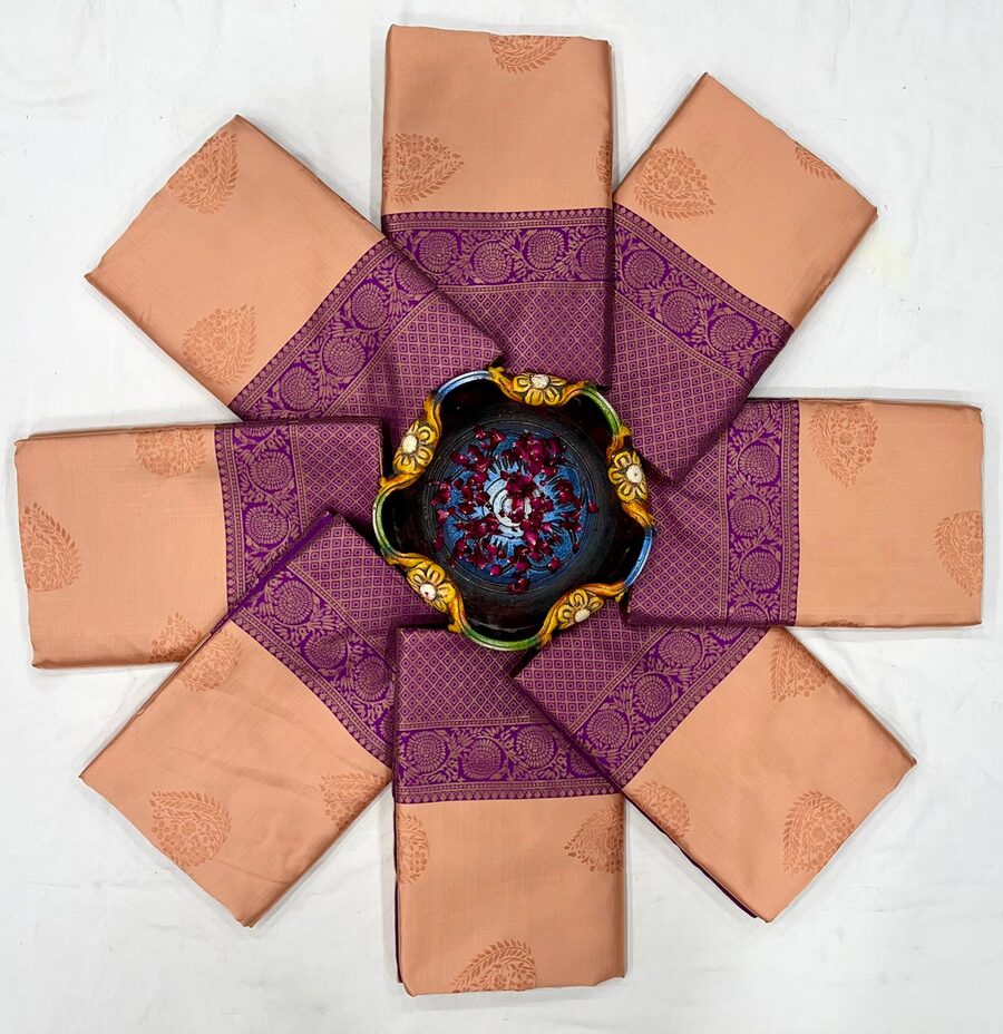 MODERN SOFT LICHI SILK JACQUARD WORK SAREE WITH UNSTITCHED BLOUSE FESTIVAL WEAR WHOLESALE PRICE ETHNIC GARMENT (13)