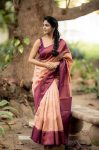 MODERN SOFT LICHI SILK JACQUARD WORK SAREE WITH UNSTITCHED BLOUSE FESTIVAL WEAR WHOLESALE PRICE ETHNIC GARMENT (2)