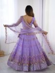 MODERN SOFT NET SEQUENCE WORK LEHANGA CHOLI WITH DUPATTA RECEPTION WEAR WHOLESALE PRICE ETHNIC GARMENT (12)