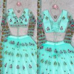 MODERN SOFT NET SEQUENCE WORK LEHANGA CHOLI WITH DUPATTA RECEPTION WEAR WHOLESALE PRICE ETHNIC GARMENT (3)
