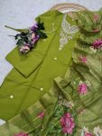 MODERN VISCOSE RAYON SEQUENCE EMBROIDERY WORK TOP BOTTOM WITH DUPATTA FESTIVE WEAR WHOLESALE PRICE ETHNIC GARMENT (6)