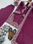 MOST PICKED FRENCH CREPE EMBROIDERY SEQUENCE WORK TOP PALAZZO WITH DUPATTA PARTY WEAR WHOLESALE PRICE ETHNIC GARMENT (3)
