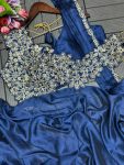 MOST PICKED HEAVY RANGOLI EMBROIDERY CODING WORK READY TO WEAR SAREE WITH STITCHED BLOUSE PARTY WEAR WHOLESALE PRICE ETHNIC GARMENT (2)