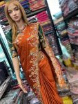 MOST PICKED RANGOLI SILK EMBROIDERY WORK SAREE WITH UNSTITCHED BLOUSE FESTIVAL WEAR WHOLESALE PRICE ETHNIC GARMENT (2)
