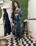 NEW ARRIVAL CHANDERI SEQUENCE EMBROIDERY WORK TOP BOTTOM WITH DUPATTA FESTIVE WEAR WHOLESALE PRICE ETHNIC GARMENT (7)