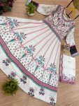 NEW ARRIVAL CHINON EMBROIDERY WORK GOWN WITH DUPATTA FUNCTIONAL WEAR WHOLESALE PRICE ETHNIC GARMENT (9)