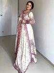 NEW ARRIVAL CHINON EMBROIDERY WORK GOWN WITH DUPATTA WHITE