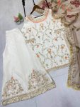 NEW ARRIVAL CHINON SEQUENCE EMBROIDERY WORK TOP PALAZZO WITH DUPATTA FESTIVE WEAR WHOLESALE PRICE ETHNIC GARMENT (4)