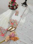 NEW ARRIVAL CHINON SILK EMBROIDERY MULTI THREAD WORK TOP SHARARA WITH DUPATTA PARTY WEAR WHOLESALE PRICE ETHNIC GARMENT (4)