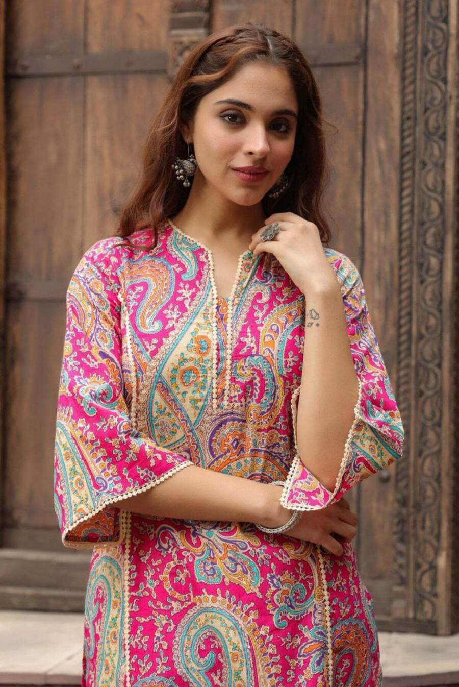 NEW ARRIVAL COTTON PRINTED WORK KURTI CASUAL WEAR WHOLESALE PRICE ETHNIC GARMENT (6)