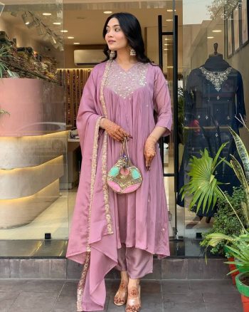 NEW ARRIVAL COTTON SILK EMBROIDERY AND CODING WORK TOP BOTTOM WITH DUPATTA BABY PINK