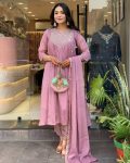 NEW ARRIVAL COTTON SILK EMBROIDERY AND CODING WORK TOP BOTTOM WITH DUPATTA FESTIVE WEAR WHOLESALE PRICE ETHNIC GARMENT (1)