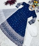 NEW ARRIVAL FAUX BLOOMING SEQUENCE AND THREAD EMBROIDERY ANARKALI GOWB BOTTOM WITH DUPATTA FUNCTIONAL WEAR WHOLESALE PRICE ETHNIC GARMENT (2)