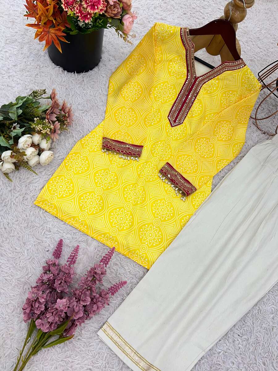 NEW ARRIVAL FRENCH CREPE DIGITAL PRINT WITH EMBROIDERY SEQUENCE WORK TOP PATIYALA FORMAL WEAR WHOLESALE PRICE ETHNIC GARMENT (7)