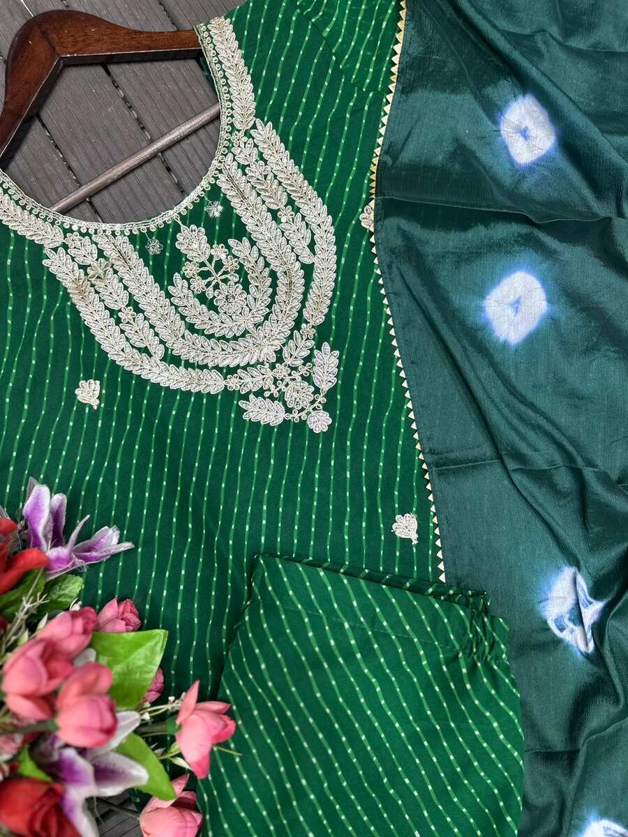 NEW ARRIVAL GEORGETTE EMBROIDERY CODING WORK WITH DIGITAL PRINT WORK TOP PALAZZO WITH DUPATTA FESTIVE WEAR WHOLESALE PRICE ETHNIC GARMENT (13)