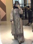 NEW ARRIVAL GEORGETTE EMBROIDERY SEQUENCE WORK WITH MOTI WORK TOP PALAZZO WITH DUPATTA CREAM