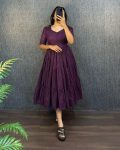 NEW ARRIVAL HAKOBA COTTON 6 PATTI TREDING DESIGN 3 MIDI LAYER ONE PIECE DAILY WEAR WHOLESALE PRICE ETHNIC GARMENT (3)