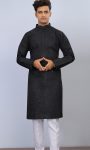 NEW ARRIVAL IMPORTED THREAD SEQUENCE WORK MEN’S KURTA PAYAJAMA FESTIVE WEAR WHOLESALE PRICE ETHNIC GARMENT (4)