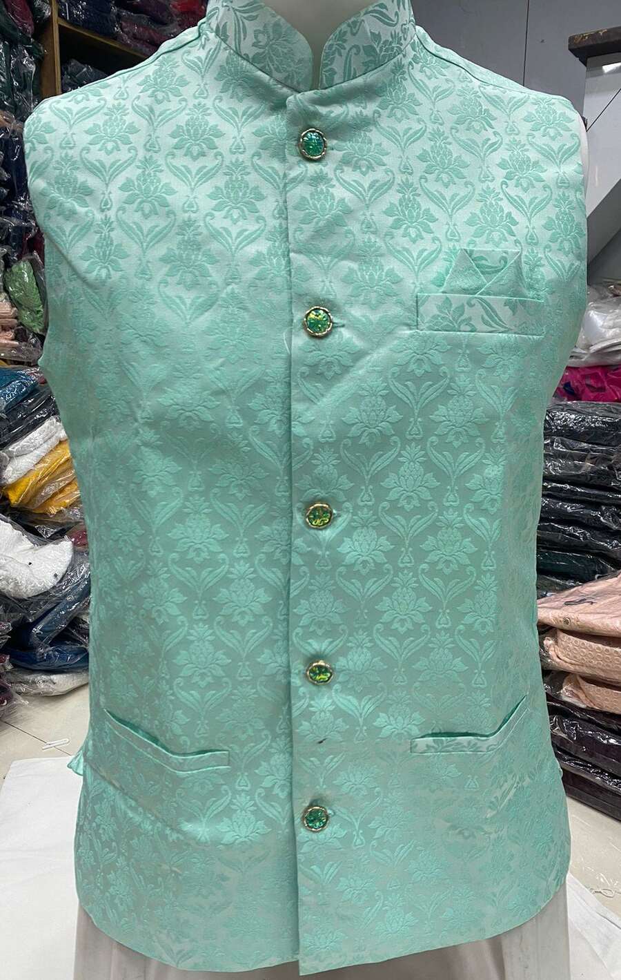 NEW ARRIVAL JACQUARD ONLY KURTA WEDDING WEAR WHOLESALE PRICE ETHNIC GARMENT (4)