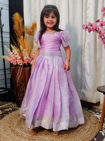NEW ARRIVAL JIMMY CHOO SWAROVSKI WORK KID'S GOWN LAVENDER