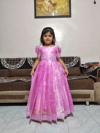 NEW ARRIVAL JIMMY CHOO SWAROVSKI WORK KID'S GOWN PINK