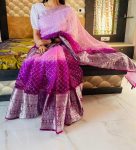 NEW ARRIVAL KANCHIPURAM JACQUARD MULTI SEQUENCE WORK SAREE WITH UNSTITCHED BLOUSE RECEPTION WEAR WHOLESALE PRICE ETHNIC GARMENT (2)