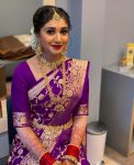 NEW ARRIVAL LICHI SILK JACQUARD WORK SAREE WITH UNSTITCHED BLOUSE PURPLE